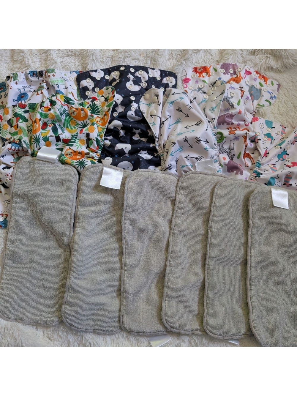 Weegreco Reusable Cloth Diaper Covers With Inserts